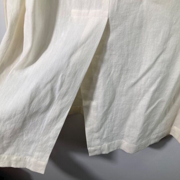 Womens Shirin Guild Linen Midi Maxi Skirt Cream S Linen Heavy Weight Stretch Wai - Picture 7 of 10